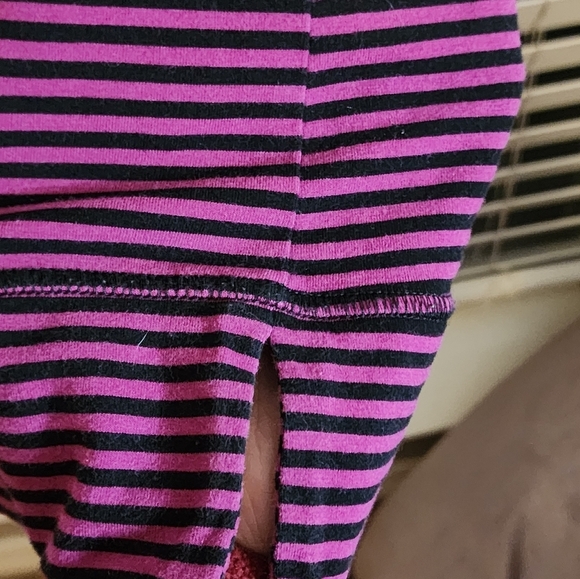Chico’s Pink and black striped long sleeve shirt size 3 (16/18) - Picture 6 of 8
